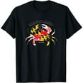 thumbnail image 1 of Maryland State Flag Crab Pride Annapolis Baltimore Fishing T-Shirt, 1 of 4