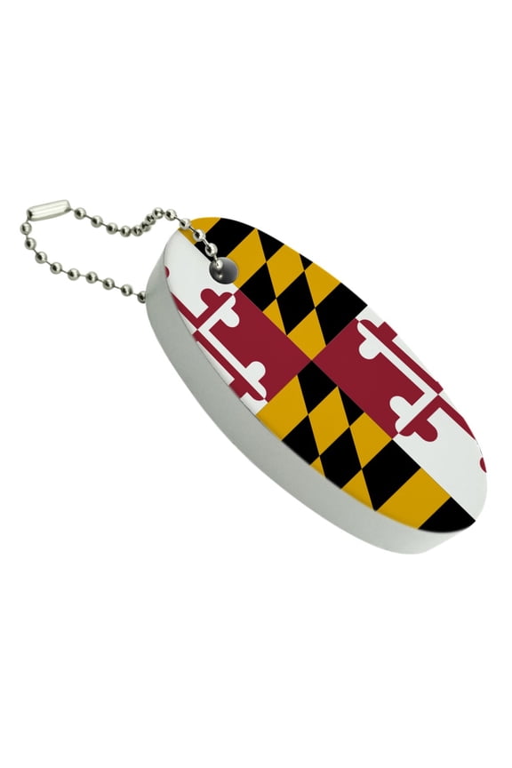 Maryland State Flag Floating Foam Keychain Fishing Boat Buoy Key Float