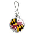 thumbnail image 1 of Maryland State Flag Jacket Handbag Purse Luggage Backpack Zipper Pull Charm, 1 of 4