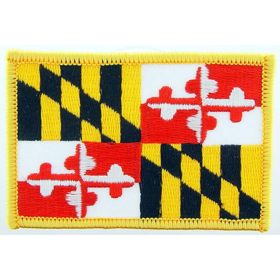 Maryland State Flag Patch 2 1/2" x 3 1/2"