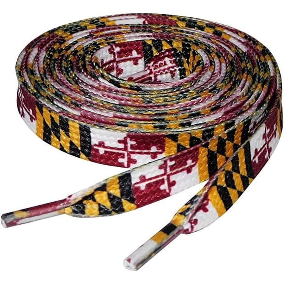 Maryland State Flag Shoelaces One Pair of 47 Laces