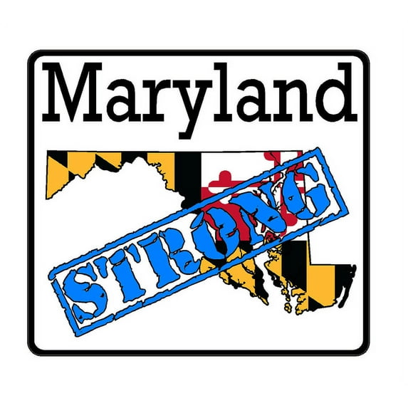 Maryland State (K21) Strong Flag Vinyl Decal Sticker Car/Truck Laptop/Netbook Window