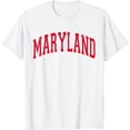 thumbnail image 1 of Maryland State MD Red Text T-Shirt, 1 of 2