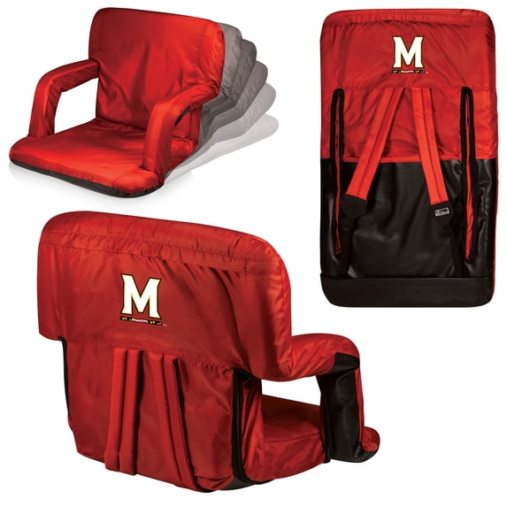 NCAA Maryland Terrapins Ventura Portable Reclining Seat, Red