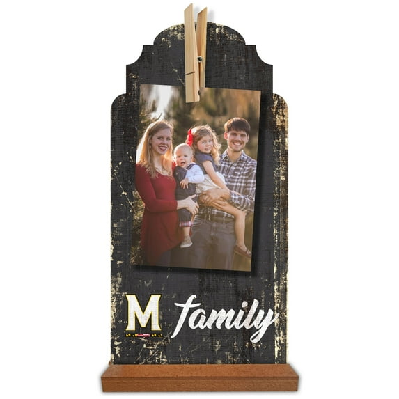 Maryland Terrapins 6'' x 12'' Family Clothespin Sign