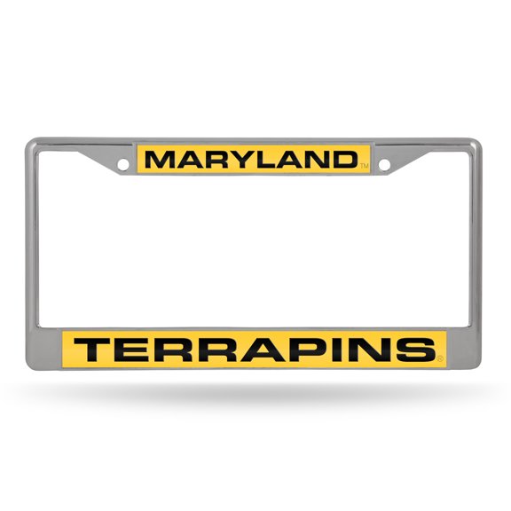 Maryland NCAA Terrapins Chrome Metal License Plate Frame Holder