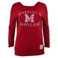 thumbnail image 1 of Maryland Terrapins - Distressed Logo Juniors 3/4 Sleeve Raglan - X-Large, 1 of 2