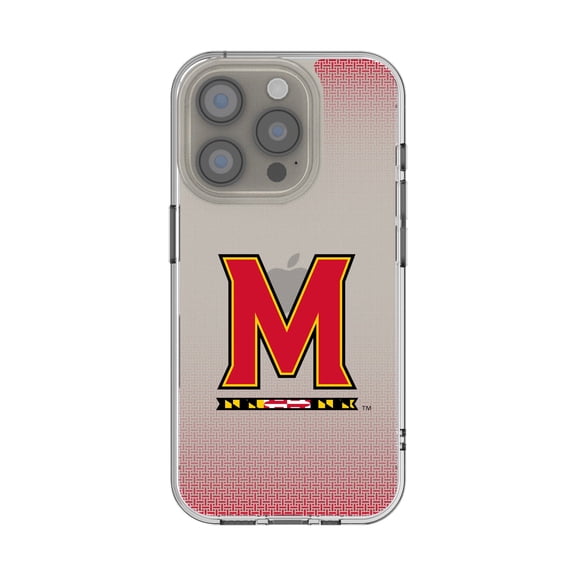 Maryland Terrapins Linen Logo iPhone Clear Case