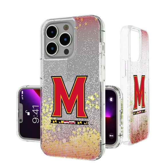Maryland Terrapins Linen Logo iPhone Glitter Case