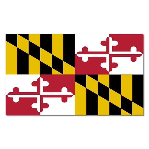 Maryland - United State of America State Flag Vinyl Decal Sticker Car Window Bumper 5 X 3 Inches