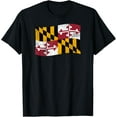 thumbnail image 1 of Maryland Waving State Flag – MD Marylander T-Shirt, 1 of 4