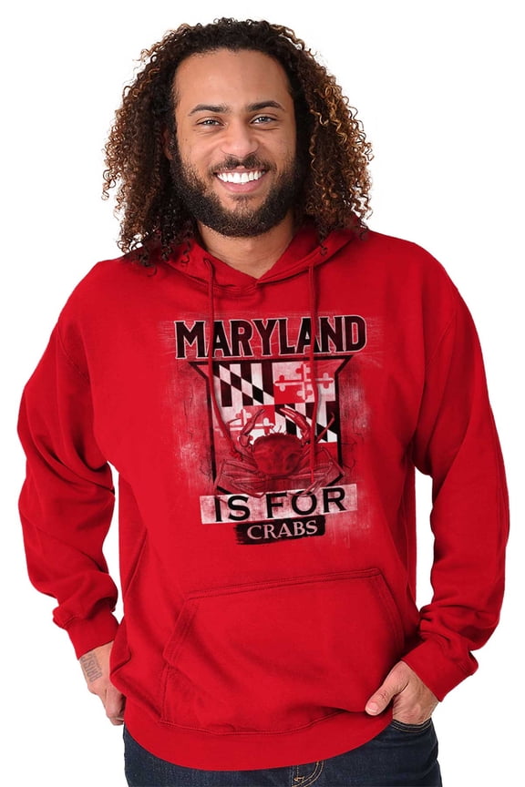 Maryland is for Crab MD Flag Souvenir Hoodie Sweatshirt Women Men Brisco Brands S