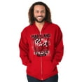 thumbnail image 1 of Maryland is for Crab MD Flag Souvenir Unisex Fleece Graphic Zip Up Hoodie Brisco Brands 2X, 1 of 5