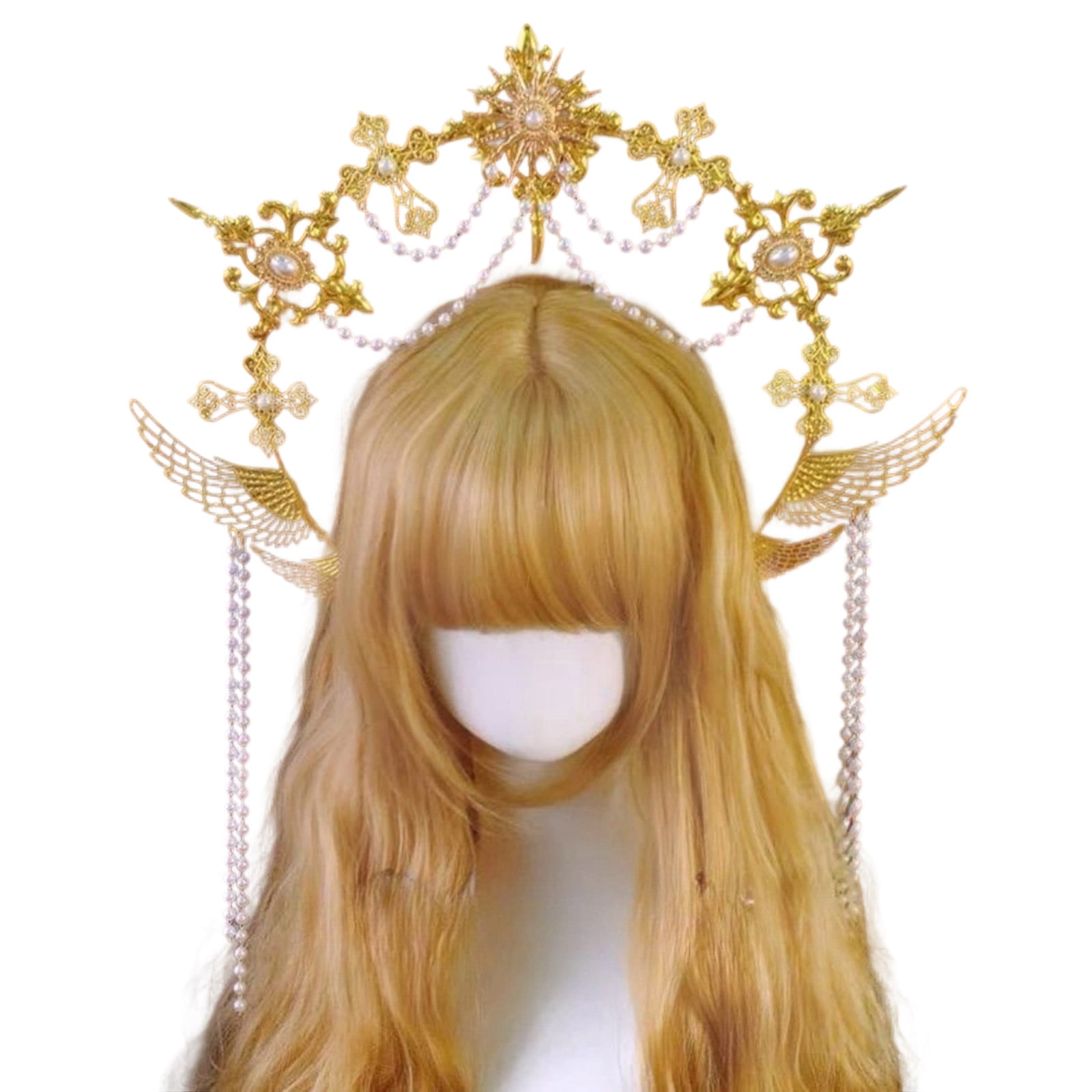 Crowns for Women for Costumes Marys Halos Crowns Baroques Headdress Star Goddesses Tiaras and Crowns for  Women Weddings Party Headpiece Costumes