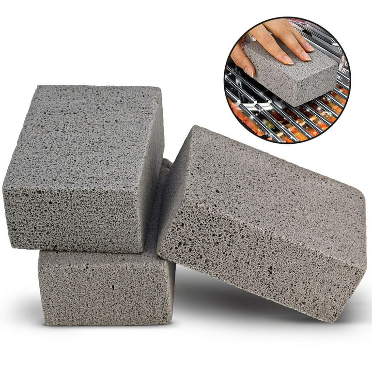 Ajmyonsp 3Pack Grill Cleaning Brick Block Brick-A Magic Stone Pumice  Griddle Grilling Cleaner Accessories for BBQ Grills, Racks, Flat Top  Cookers - Yahoo Shopping