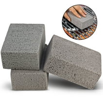 Maryton 3 Pack Gray Pumice Grill Stone Cleaning Brick for BBQ Removing Stains and Kitchen Cleaning