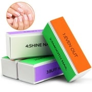 Maryton 4 Way Nail Buffer Block Shine File Polish Nail Art Manicure Pedicure Tool 4 Pcs