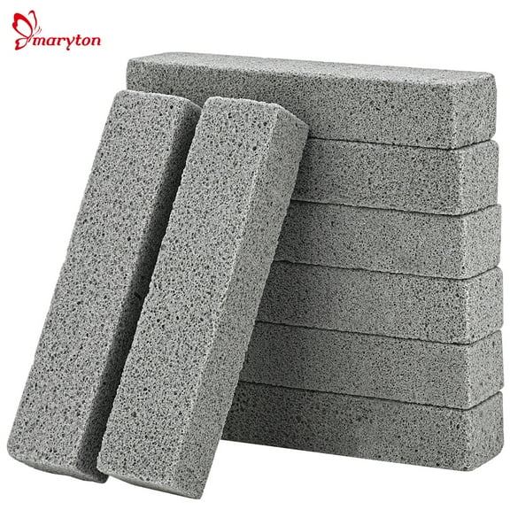 Maryton Pumice Stone for Toilet Cleaning, Pumice Sticks to Remove Water Rings Stains on Toilets Bowls Pack of 8