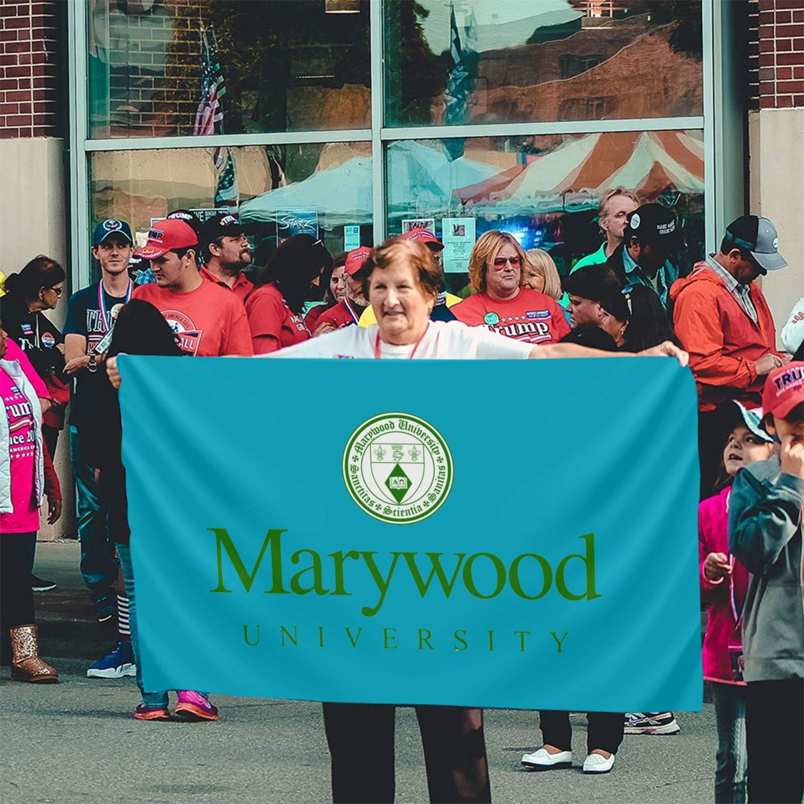 Marywood University Logo Flag 3x5ft, Home Garden Flag, Suitable For
