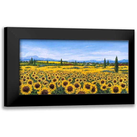 Marzari, Tebo 14x9 Black Modern Framed Museum Art Print Titled - Girasoli