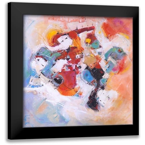 Marzari, Tebo 20x20 Black Modern Framed Museum Art Print Titled - Il pennello girava vorticosamente