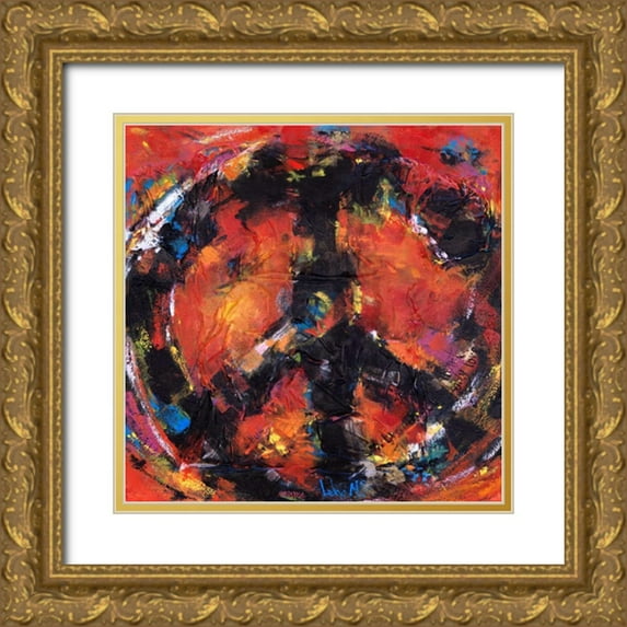 Marzari, Tebo 26x26 Gold Ornate Wood Framed with Double Matting Museum Art Print Titled - My Love