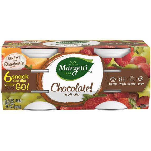Marzetti Chocolate Fruit Dip 6 Pack, Multipack 2 oz Cups