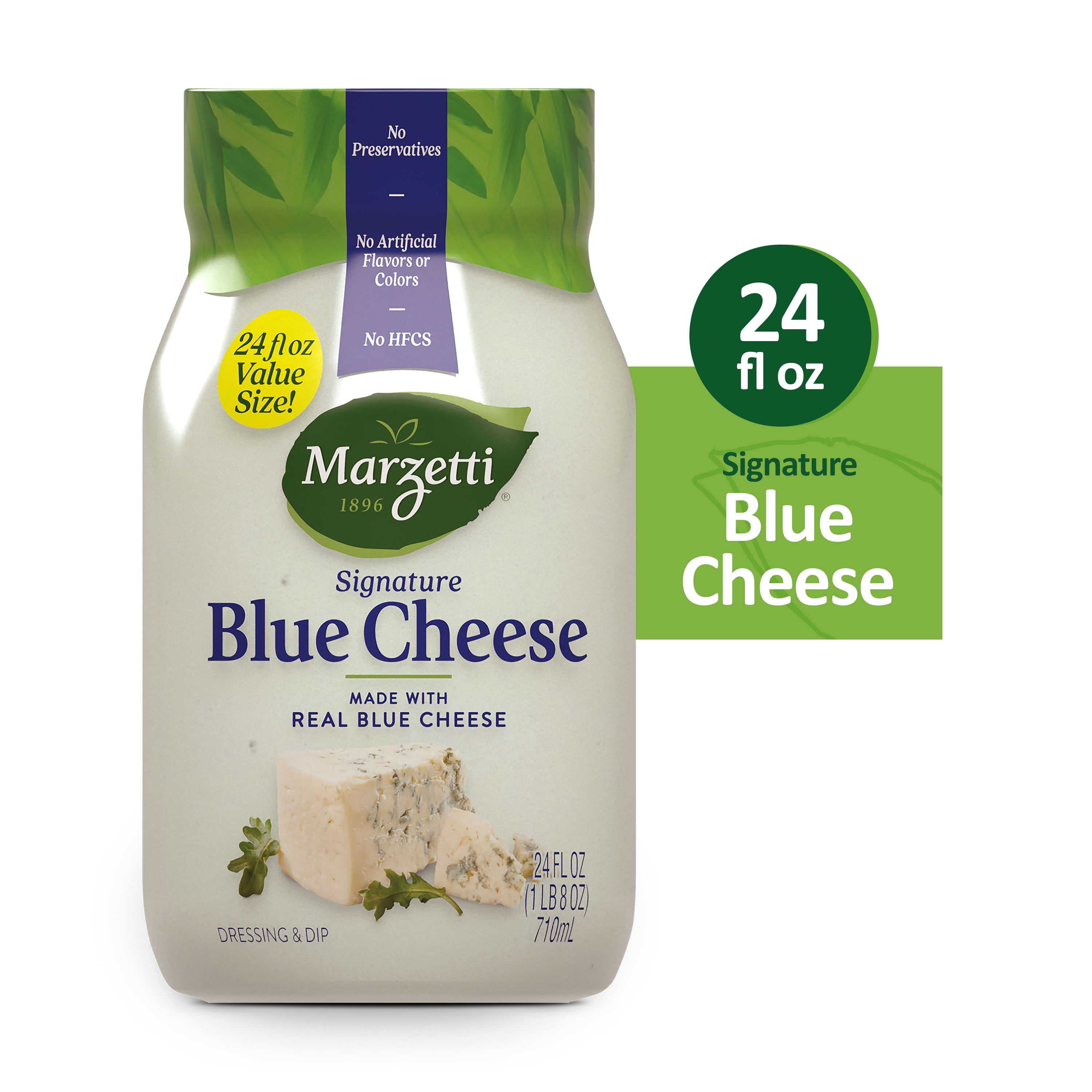Marzetti Chunky Blue Cheese Refrigerated Salad Dressing, 24 Fluid oz Jar