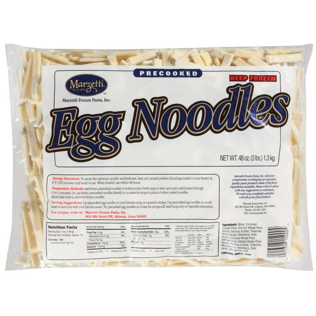 Marzetti Precooked Egg Noodle, 3 Pound 6 per case