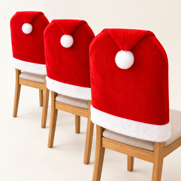 Mas Chair Covers Of 6 Thicken Santa Hat Dining Room Stool Cover