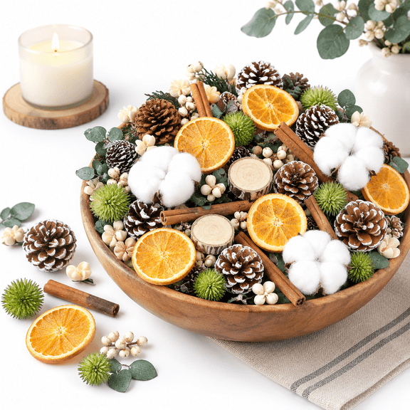 Mas Cinnamon Pine Cones Scented Potpourri Bag Decorating Bowl Filler Dried Plant Vase For Tree Ornament Diy Crafts Table Wreath Wi
