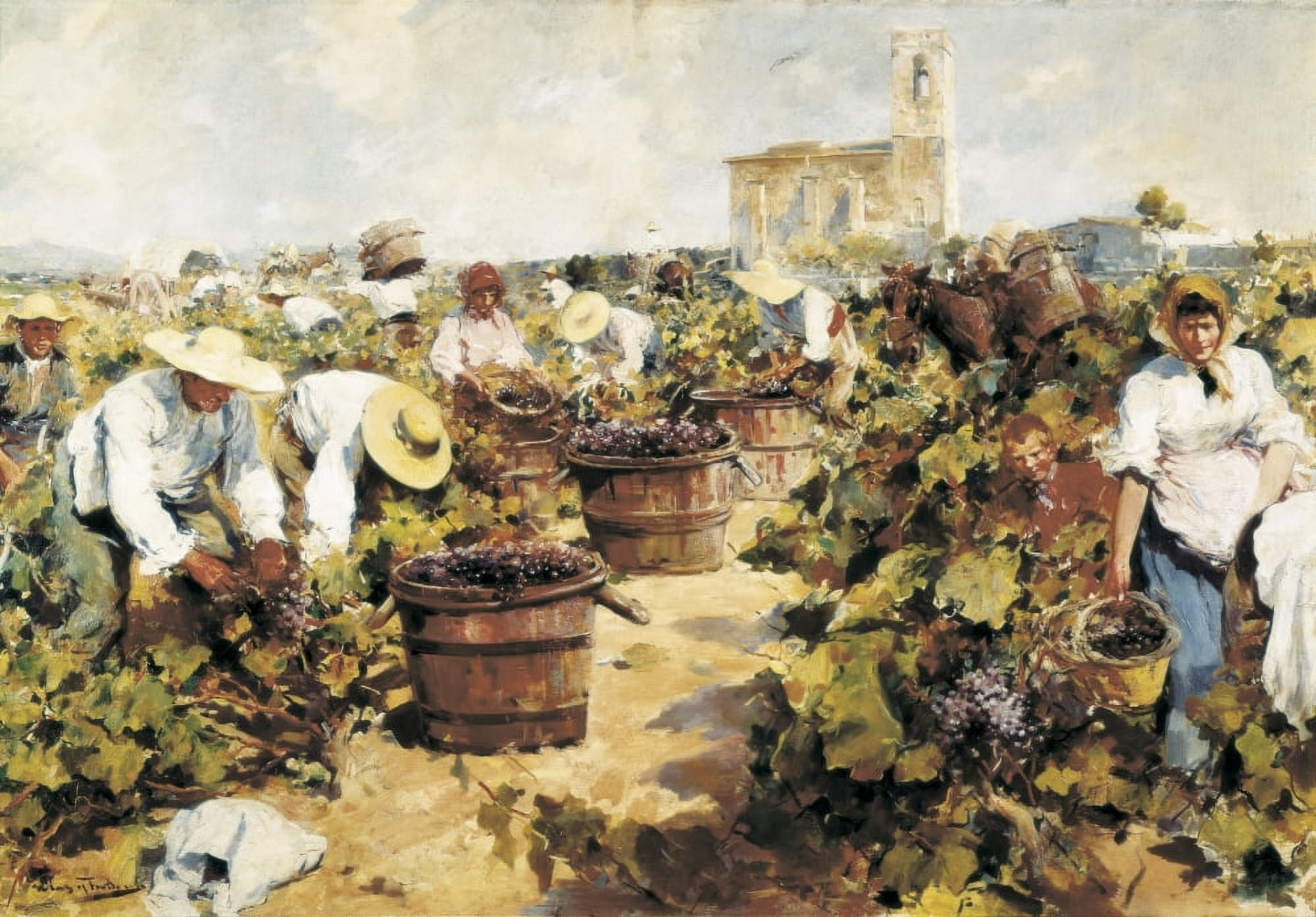 Mas I Fondevila Arcadi (1852-1934) Canvas Art - (36 x 24)