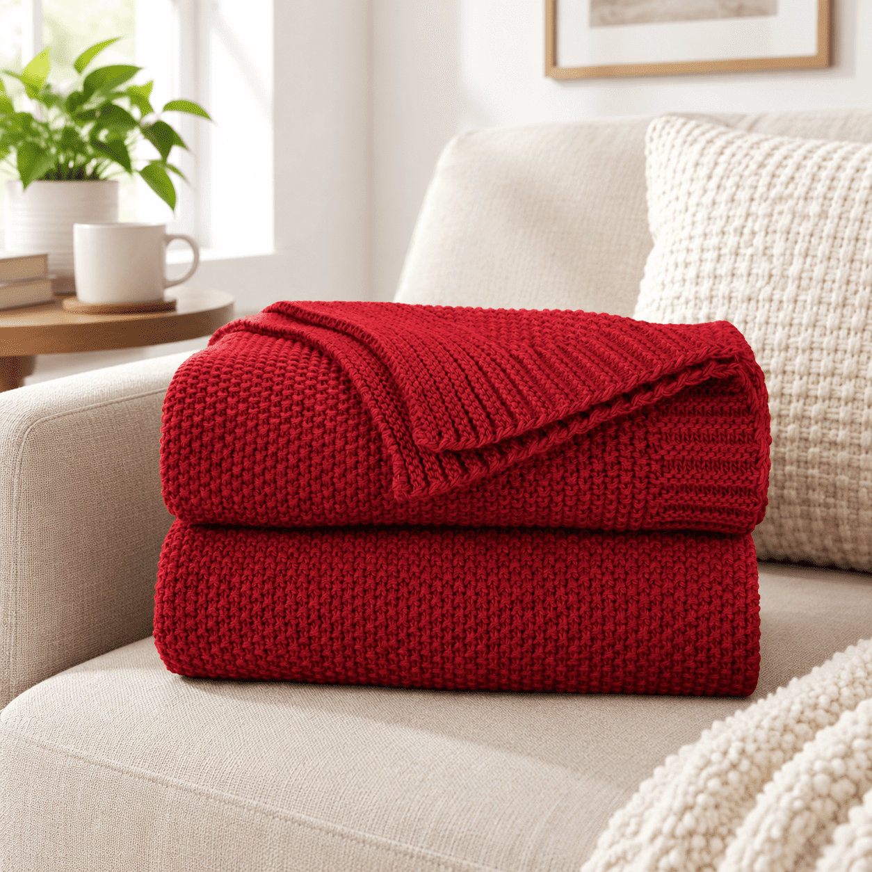 Mas Red Seed Throw Blanket 60