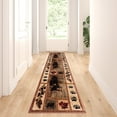 thumbnail image 1 of Masada Rugs 2'x7' Cabin/Lodge Area Rug Runner with Bear and Cub Scene, 1 of 2