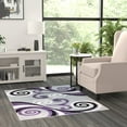 thumbnail image 1 of Masada Rugs Area Rug Modern Contemporary Design 1100 Purple Grey White Black (4 Feet X 5 Feet), 1 of 7