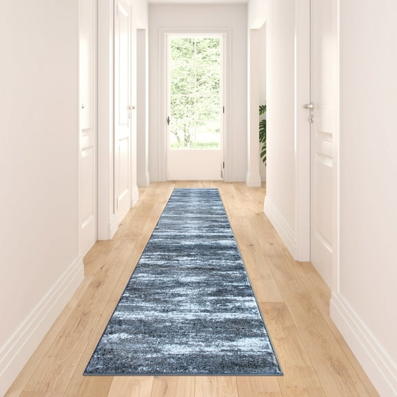 Masada Rugs Area Rug Modern Contemporary Design 1102 Grey White Black (2 Feet 4 Inch X 11 Feet) Long Runner