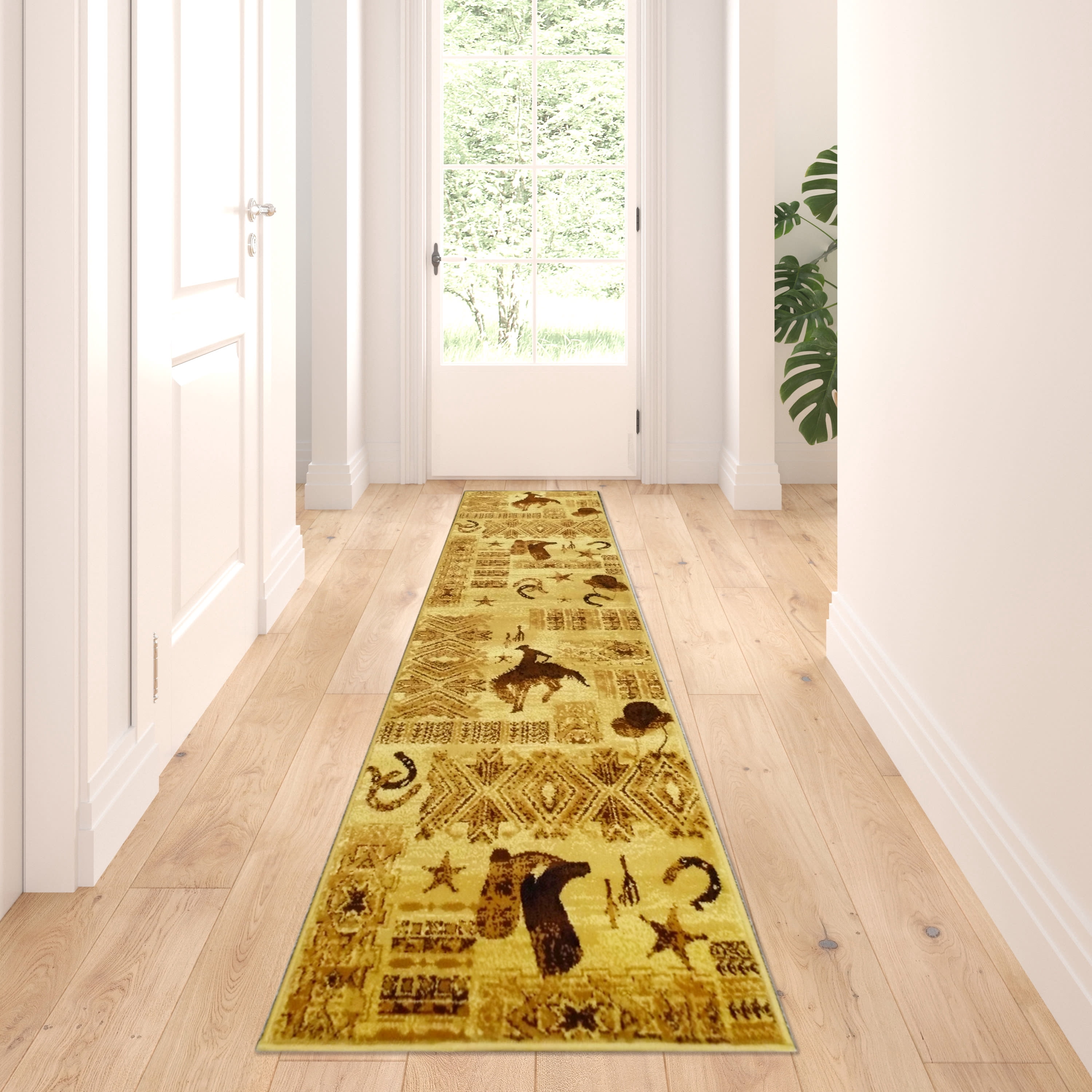Masada Rugs Bucking Bronco Runner Rug 2 Feet 2 Inch X 7 Feet 2 Inch # L ...