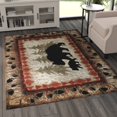 thumbnail image 1 of Masada Rugs Cabin Lodge Area Rug Bear and Cub scene (5 Feet 3 Inch X 7 Feet), 1 of 7