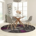 thumbnail image 1 of Masada Rugs Masada Rugs 7'x7' Round Modern Contemporary Round Area Rug in Purple, Gray, and Black, 1 of 10