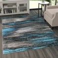 thumbnail image 1 of Masada Rugs Modern Contemporary Area Rug, Blue Grey Black (5 Feet X 7 Feet), 1 of 7