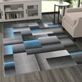 thumbnail image 1 of Masada Rugs Modern Contemporary Area Rug, Blue Grey Black (5 Feet X 7 Feet), 1 of 7