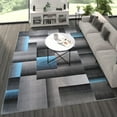 thumbnail image 1 of Masada Rugs Modern Contemporary Area Rug, Blue Grey Black (8 Feet X 10 Feet), 1 of 6