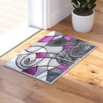 thumbnail image 1 of Masada Rugs Modern Contemporary Area Rug Mat, Purple Grey Black (2 Feet X 3 Feet) Mat, 1 of 7