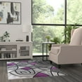 thumbnail image 1 of Masada Rugs Modern Contemporary Area Rug, Purple Grey Black (3 Feet 10 Inch X 5 Feet), 1 of 7