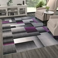 thumbnail image 1 of Masada Rugs Modern Contemporary Area Rug, Purple Grey Black (6 Feet X 9 Feet), 1 of 6