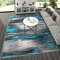 thumbnail image 1 of Masada Rugs Modern Contemporary Area Rug, Turquoise Grey Black (8 Feet X 10 Feet), 1 of 6