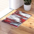 thumbnail image 1 of Masada Rugs Modern Contemporary Mat Area Rug, Red Grey Black (2 Feet X 3 Feet) Mat, 1 of 7