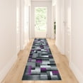 thumbnail image 1 of Masada Rugs Modern Contemporary Runner Area Rug, Purple Grey Black (2 Feet 4 Inch X 10 Feet 11 Inch) Runner, 1 of 6
