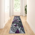 thumbnail image 1 of Masada Rugs Modern Contemporary Runner Area Rug, Purple Grey Black (2 Feet X 7 Feet), 1 of 6