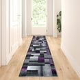 thumbnail image 1 of Masada Rugs Modern Contemporary Runner Area Rug, Purple Grey Black (2 Feet X 7 Feet), 1 of 6